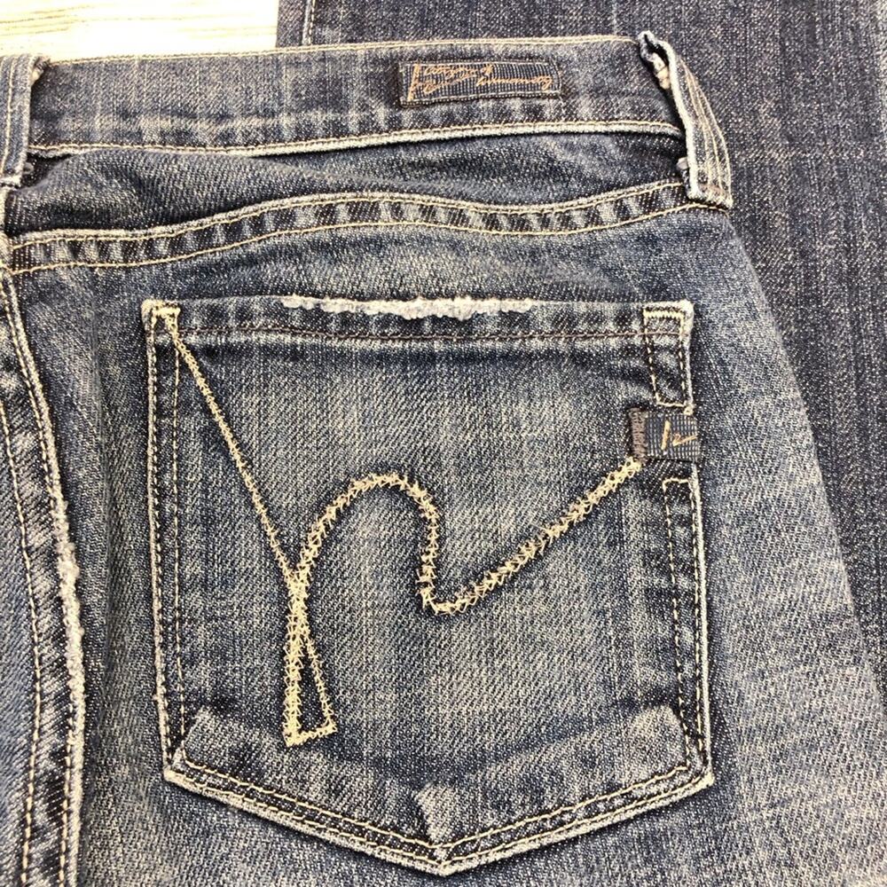Citizens of Humanity #001 Kelly Low Waist Boot Cut Jeans Y2K Street Style - Picture 10 of 15